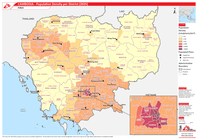 Cambodia - Population Density per District in 2025 (30 Mars 2026)
